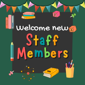  Welcome new staff members